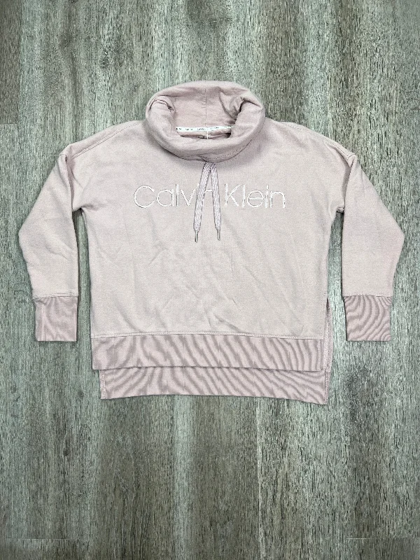 Pink Sweatshirt Collar Calvin Klein, Size S