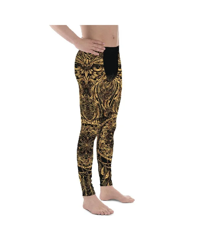 Golden Ornamental Owl Meggings