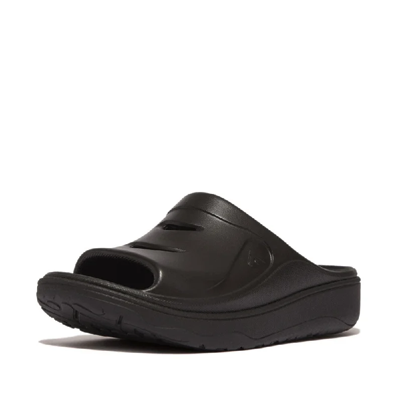 FitFlop Relieff Recovery Slide Sandals - Pewter Black