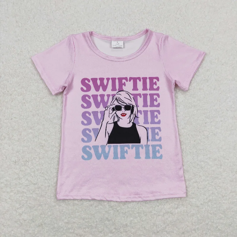 GT0505 Taylor Swift Pink Purple Short Sleeve top boutique girls summer outfit RTS 202501