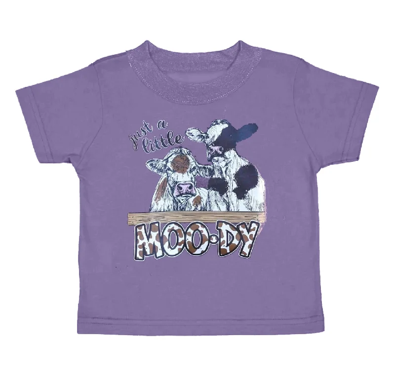 Preorder BT0916 moody Cow purple short sleeve top