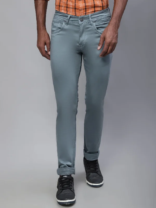 Men's Ultra Narrow fit No Fade Aqua Blue  Jeans